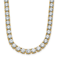 14k 34 3/8ct Lab Grown Diamond VS+ F+ 18in Straight Tennis Necklace