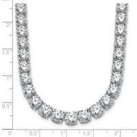 14kw 44ct Lab Grown Diamond VS+ F+ 18in Straight Tennis Necklace