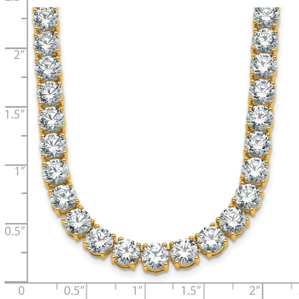 14k 53 7/8ct Lab Grown Diamond VS+ F+ 22in Straight Tennis Necklace
