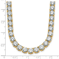 14k 58 1/3ct Lab Grown Diamond VS/SI+ G+ 24in Straight Tennis Necklace