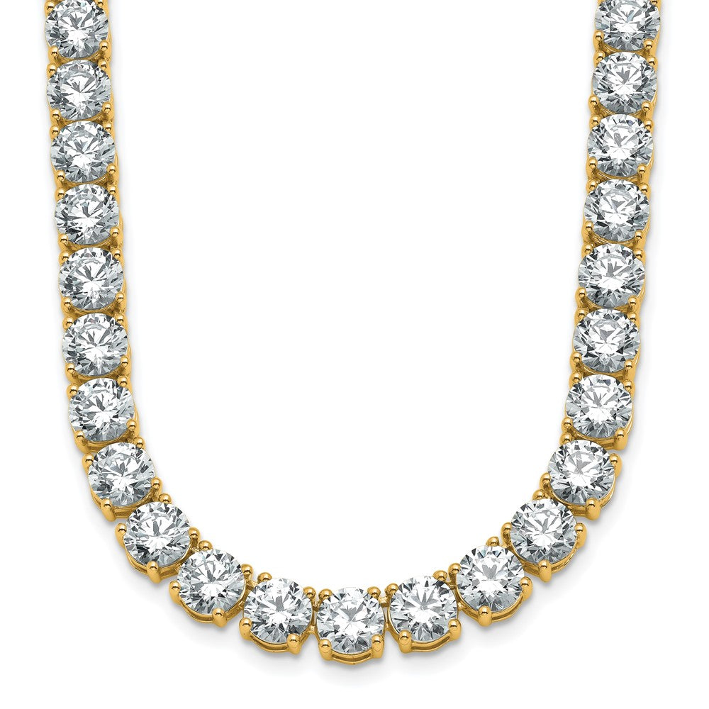 14k 53 7/8ct Lab Grown Diamond VS+ F+ 22in Straight Tennis Necklace