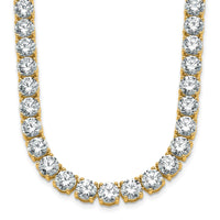 14k 53 7/8ct Lab Grown Diamond VS+ F+ 22in Straight Tennis Necklace