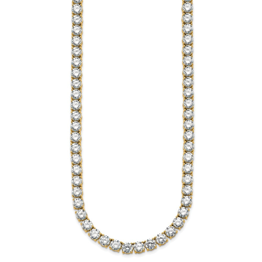 14k 56 1/4ct Lab Grown Diamond VS/SI+ G+ 18in Straight Tennis Necklace