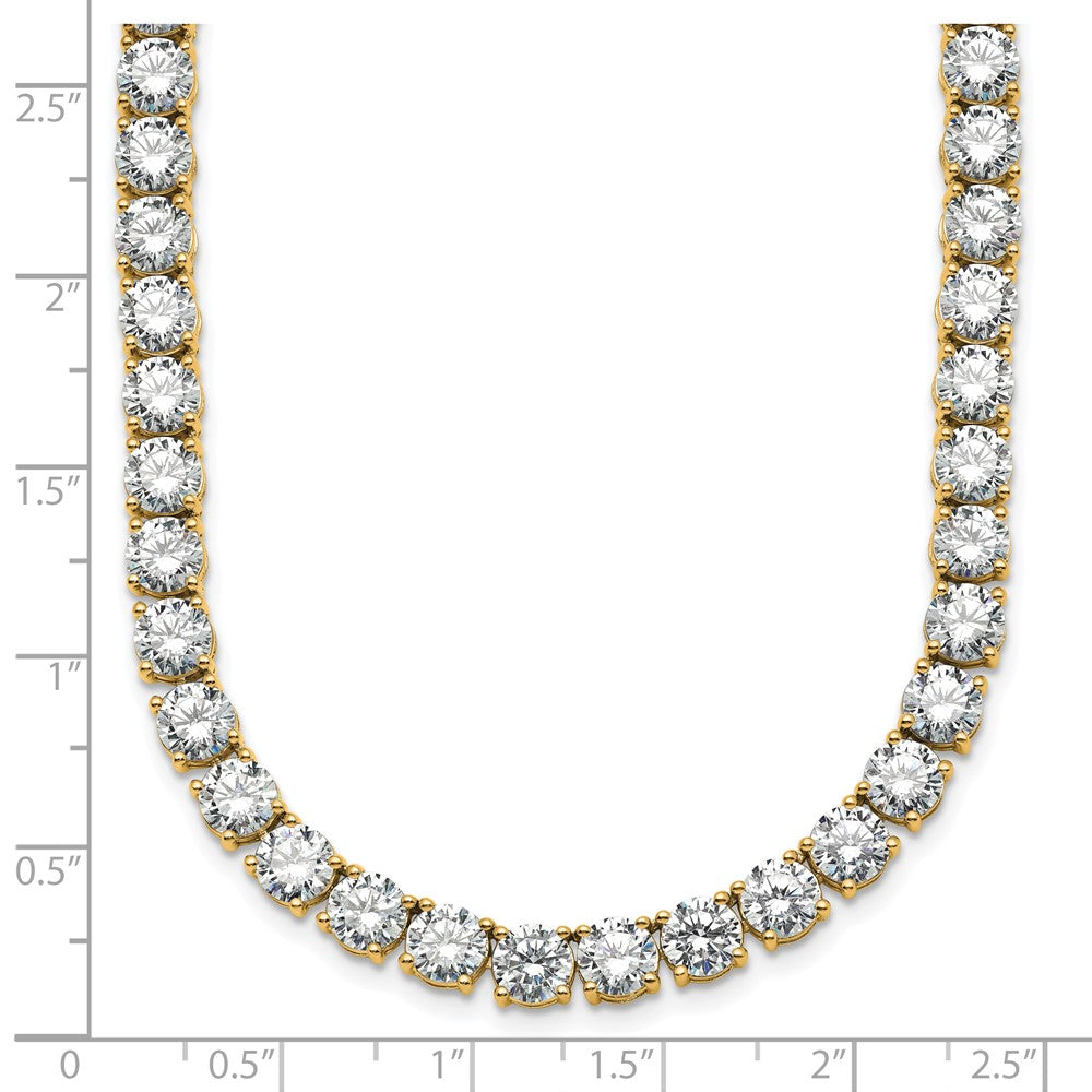 14k 56 1/4ct Lab Grown Diamond VS/SI+ G+ 18in Straight Tennis Necklace