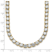 14k 56 1/4ct Lab Grown Diamond VS+ F+ 18in Straight Tennis Necklace