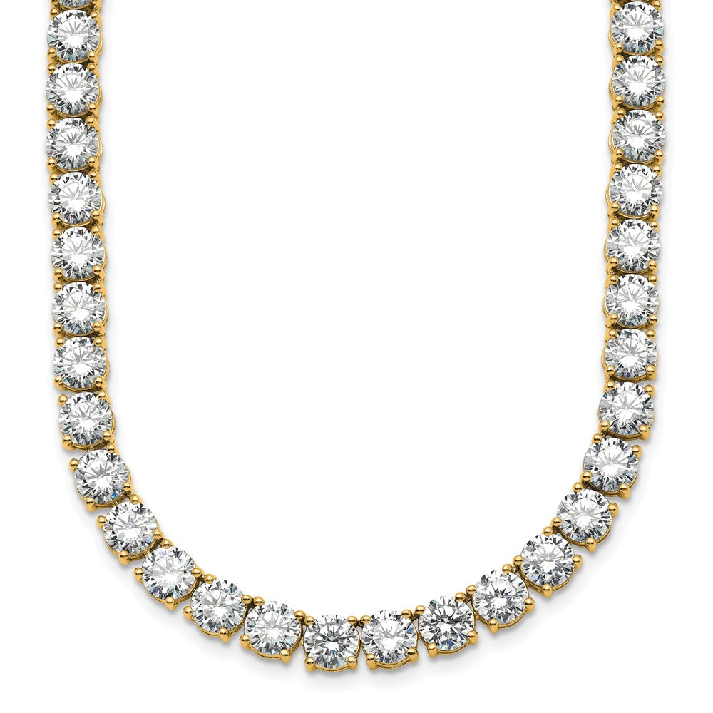 14k 74 1/4ct Lab Grown Diamond VS+ F+ 24in Straight Tennis Necklace