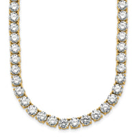 14k 74 1/4ct Lab Grown Diamond VS/SI+ G+ 24in Straight Tennis Necklace