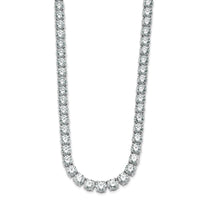 14kw 91ct Lab Grown Diamond VS+ F+ 24in Round Straight Tennis Necklace