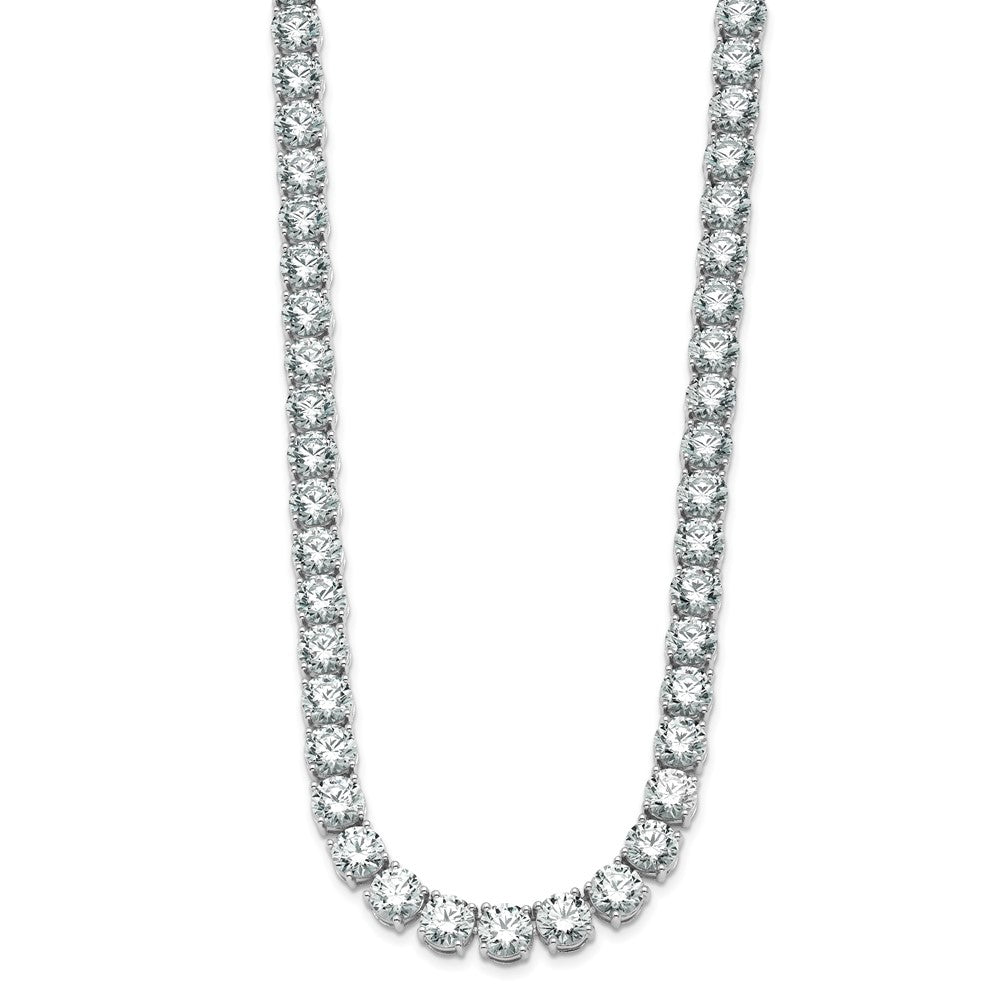 14kw 67ct Lab Grown Diamond VS/SI+ G+ 18in Round Straight Tennis Necklace