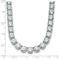 14kw 67ct Lab Grown Diamond VS+ F+ 18in Round Straight Tennis Necklace
