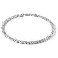 14kw 91ct Lab Grown Diamond VS+ F+ 24in Round Straight Tennis Necklace