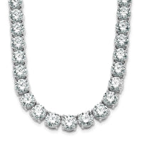 14kw 91ct Lab Grown Diamond VS+ F+ 24in Round Straight Tennis Necklace
