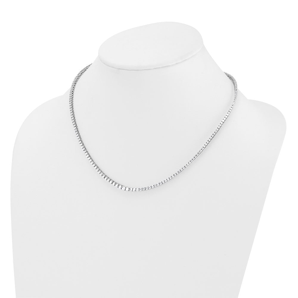 14kw 5 3/8ct Lab Grown Diamond VS/SI+ G+ 18in Graduated Tennis Necklace