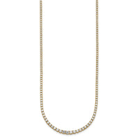 14k 5 3/8ct Lab Grown Diamond VS+ F+ 18in Graduated Tennis Necklace