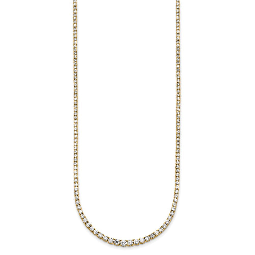 14k 5 3/8ct Lab Grown Diamond VS/SI+ G+ 18in Graduated Tennis Necklace