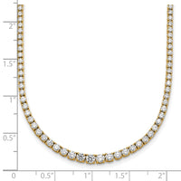 14k 5 3/8ct Lab Grown Diamond VS+ F+ 18in Graduated Tennis Necklace