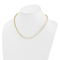 14k 5 3/8ct Lab Grown Diamond VS+ F+ 18in Graduated Tennis Necklace