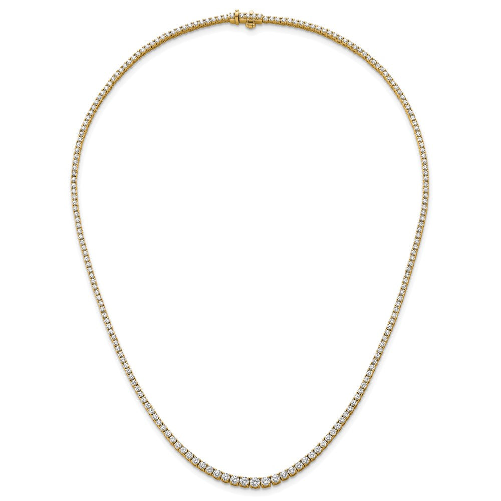 14k 5 3/8ct Lab Grown Diamond VS/SI+ G+ 18in Graduated Tennis Necklace