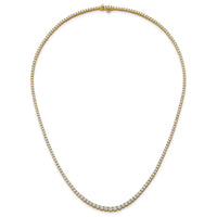 14k 5 3/8ct Lab Grown Diamond VS/SI+ G+ 18in Graduated Tennis Necklace