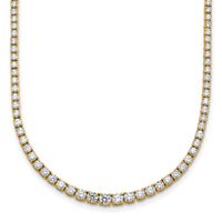 14k 5 3/8ct Lab Grown Diamond VS+ F+ 18in Graduated Tennis Necklace