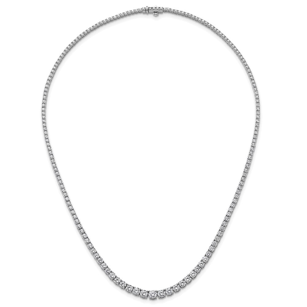 14kw 9 7/8ct Lab Grown Diamond VS/SI+ G+ 18in Graduated Tennis Necklace