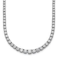 14kw 9 7/8ct Lab Grown Diamond VS/SI+ G+ 18in Graduated Tennis Necklace