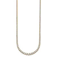 14k 9 7/8ct Lab Grown Diamond VS/SI+ G+ 18in Graduated Tennis Necklace