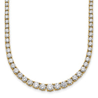 14k 9 7/8ct Lab Grown Diamond VS/SI+ G+ 18in Graduated Tennis Necklace