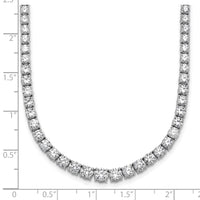 14kw 14 1/2ct Lab Grown Diamond VS/SI+ G+ 18in Graduated Tennis Necklace