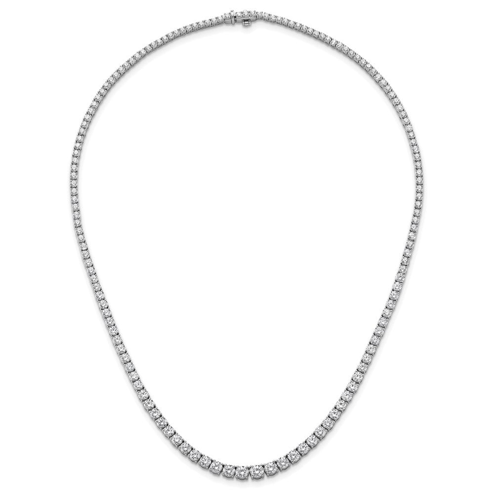 14kw 14 1/2ct Lab Grown Diamond VS/SI+ G+ 18in Graduated Tennis Necklace
