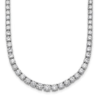 14kw 14 1/2ct Lab Grown Diamond VS/SI+ G+ 18in Graduated Tennis Necklace