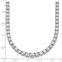 14kw 18 7/8ct Lab Grown Diamond VS/SI+ G+ 18in Graduated Tennis Necklace