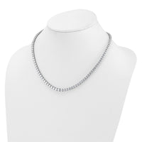 14kw 18 7/8ct Lab Grown Diamond VS/SI+ G+ 18in Graduated Tennis Necklace