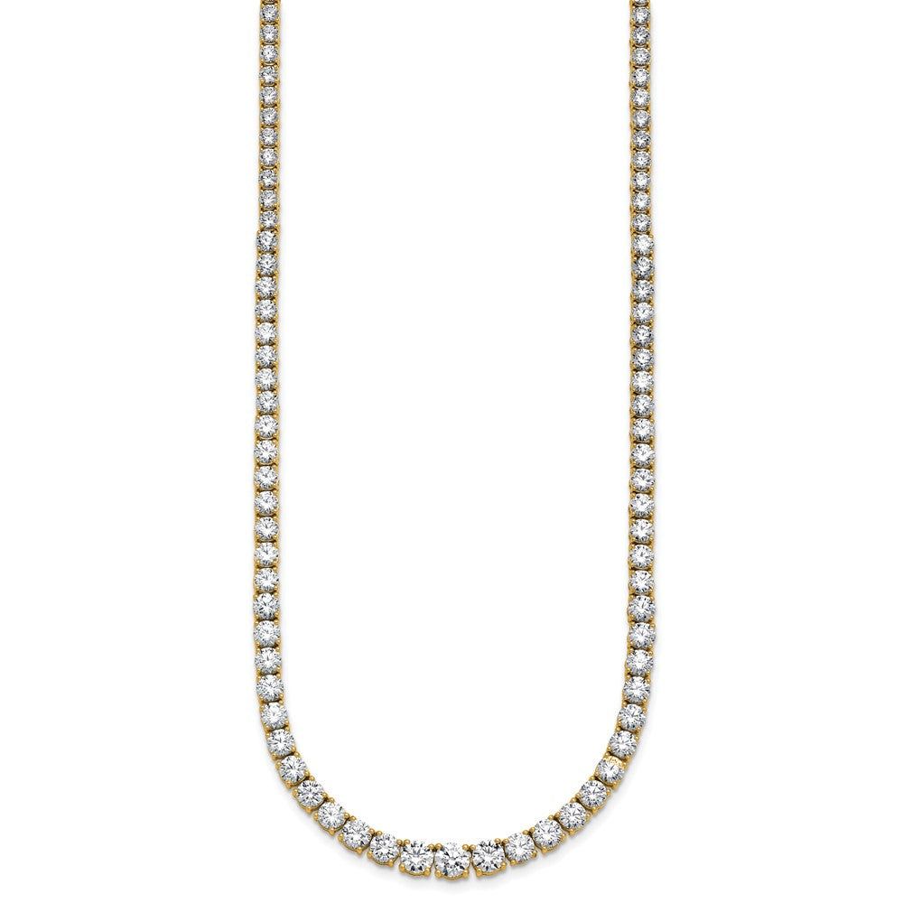 14k 18 7/8ct Lab Grown Diamond VS/SI+ G+ 18in Graduated Tennis Necklace