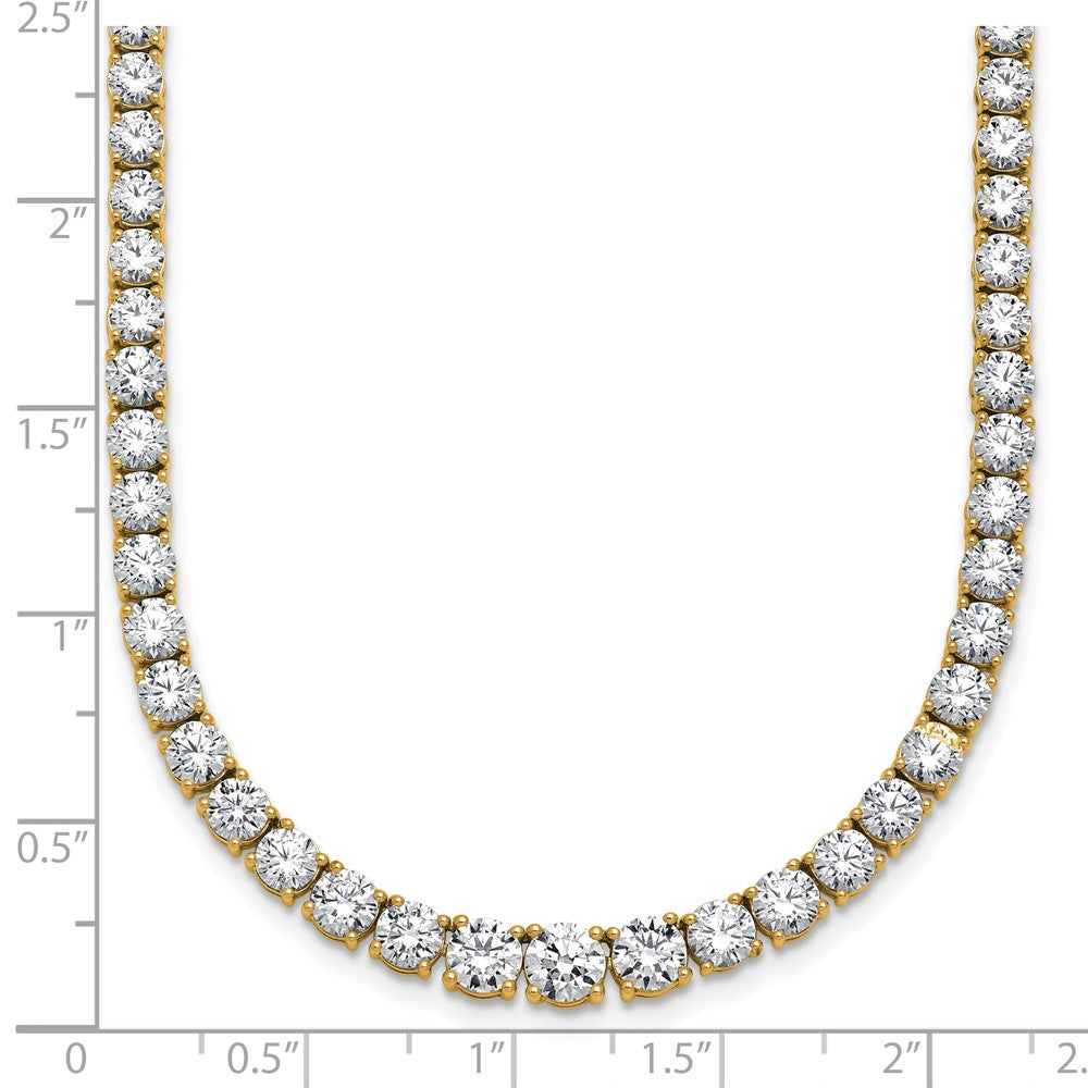 14k 18 7/8ct Lab Grown Diamond VS/SI+ G+ 18in Graduated Tennis Necklace
