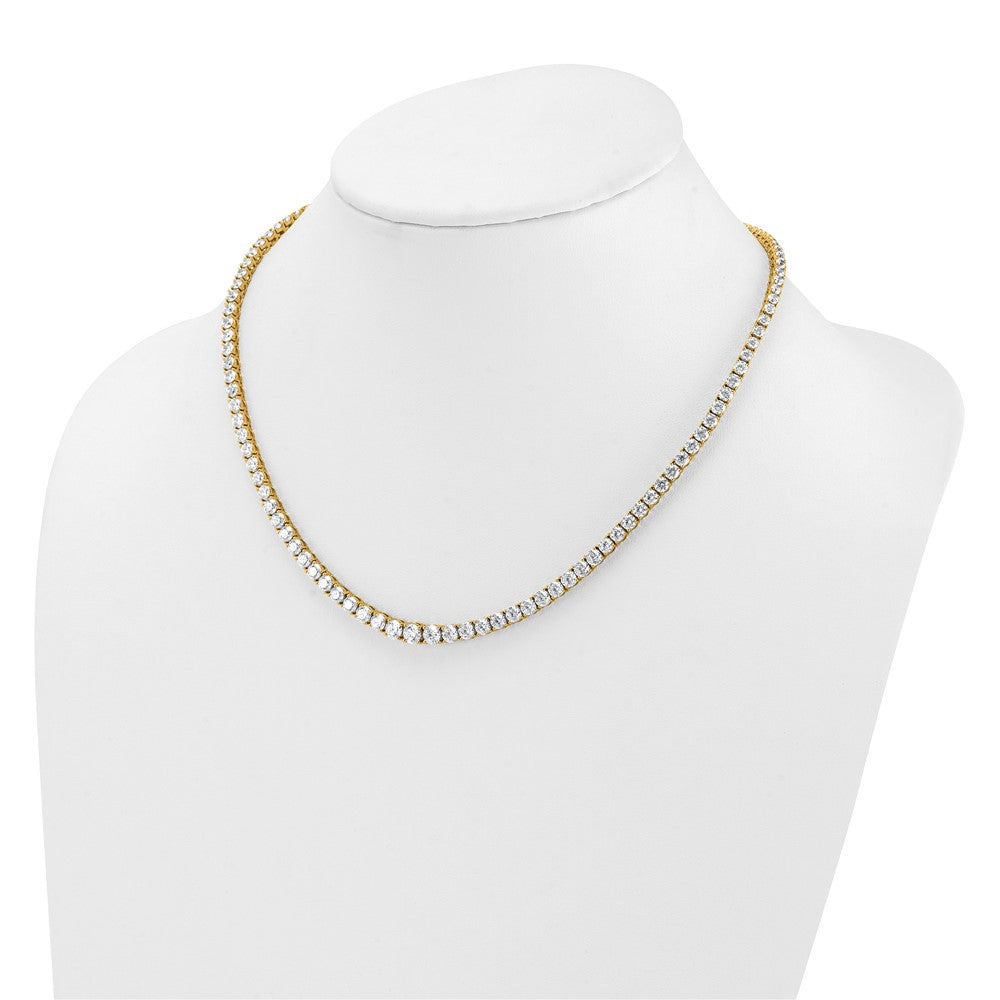 14k 18 7/8ct Lab Grown Diamond VS/SI+ G+ 18in Graduated Tennis Necklace