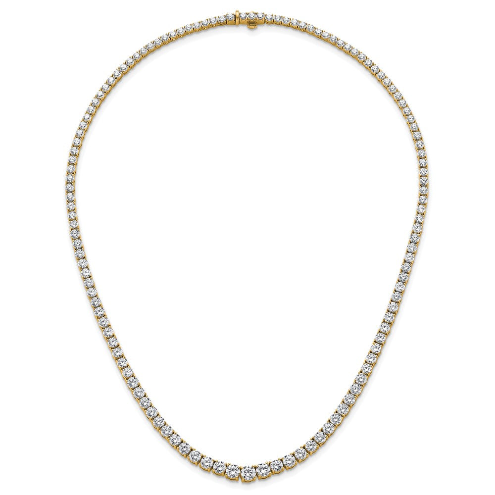 14k 18 7/8ct Lab Grown Diamond VS+ F+ 18in Graduated Tennis Necklace