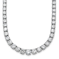 14kw 28 1/2ct Lab Grown Diamond VS+ F+ 18in Graduated Tennis Necklace