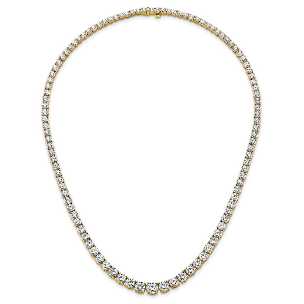14k 28 1/2ct Lab Grown Diamond VS+ F+ 18in Graduated Tennis Necklace