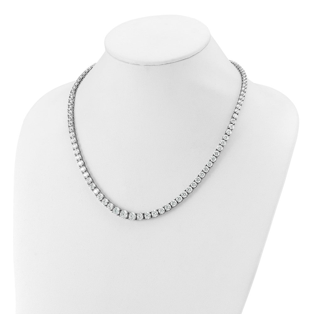 14kw 40 3/8ct Lab Grown Diamond VS/SI+ G+ 20in Graduated Tennis Necklace