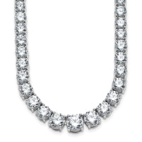 14kw 40 3/8ct Lab Grown Diamond VS+ F+ 20in Graduated Tennis Necklace