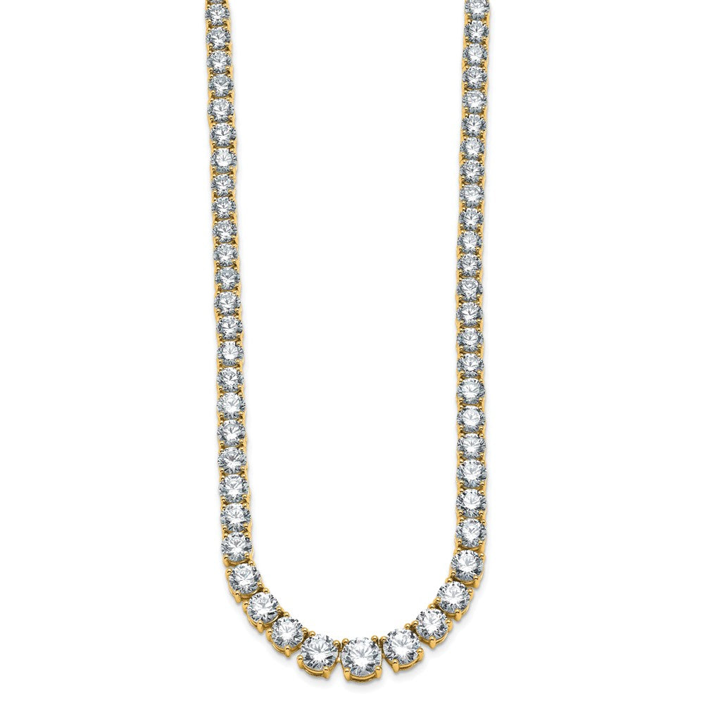 14k 40 3/8ct Lab Grown Diamond VS/SI+ G+ 20in Graduated Tennis Necklace