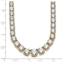14k 40 3/8ct Lab Grown Diamond VS/SI+ G+ 20in Graduated Tennis Necklace
