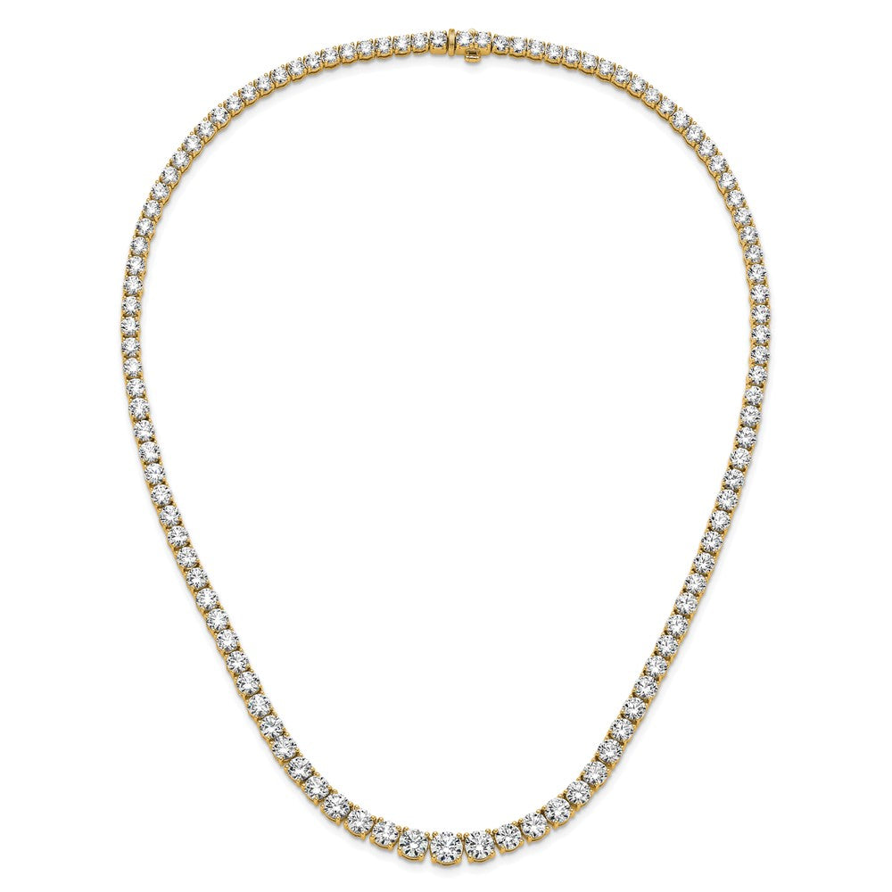 14k 40 3/8ct Lab Grown Diamond VS+ F+ 20in Graduated Tennis Necklace