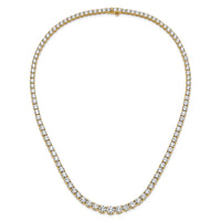 14k 40 3/8ct Lab Grown Diamond VS/SI+ G+ 20in Graduated Tennis Necklace