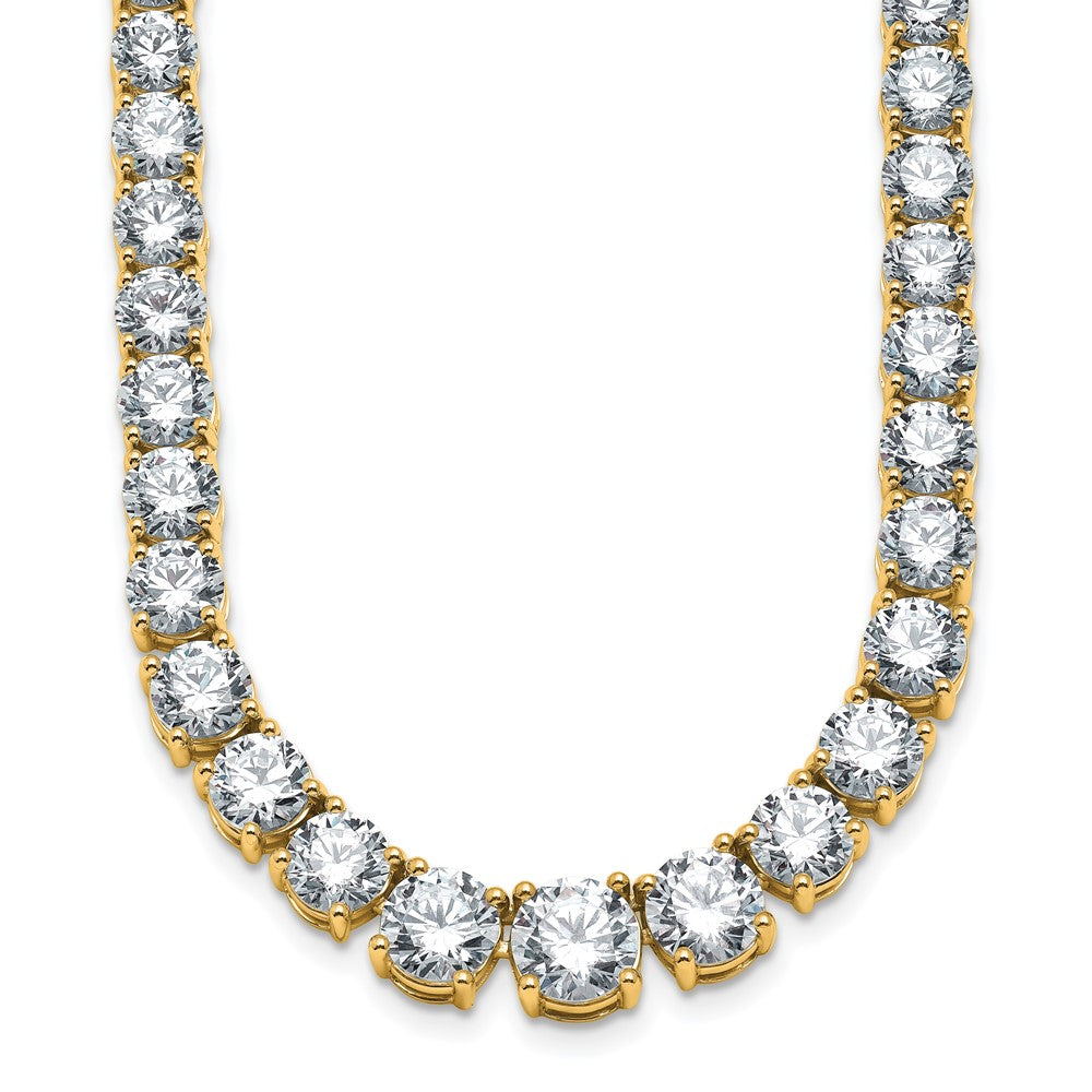 14k 40 3/8ct Lab Grown Diamond VS/SI+ G+ 20in Graduated Tennis Necklace