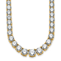 14k 40 3/8ct Lab Grown Diamond VS/SI+ G+ 20in Graduated Tennis Necklace