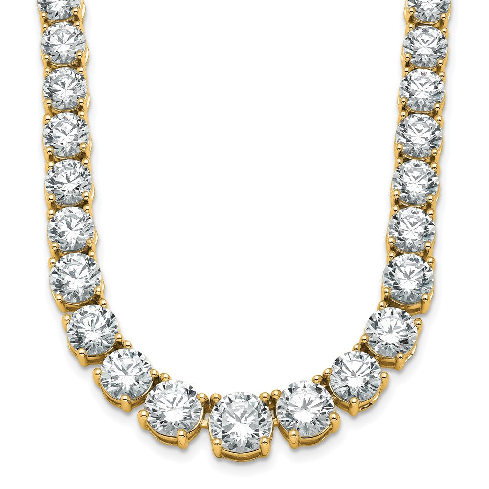 14k 50 7/8ct Lab Grown Diamond VS/SI+ G+ 20in Graduated Tennis Necklace