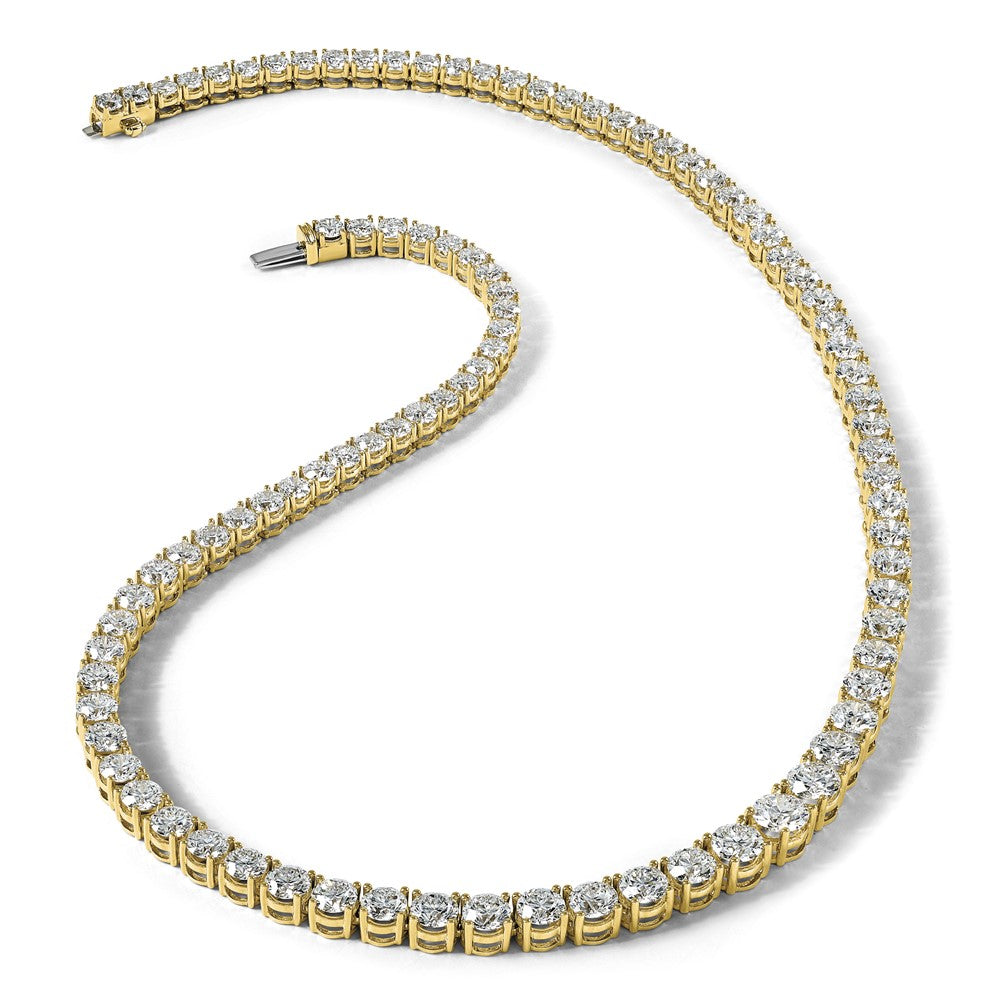 14k 72 3/8ct Lab Grown Diamond VS+ F+ 20in Graduated Tennis Necklace
