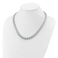 14kw 72 3/8ct Lab Grown Diamond VS/SI+ G+ 20in Graduated Tennis Necklace